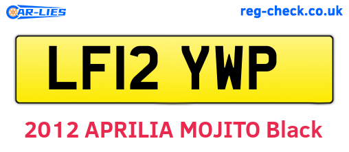 LF12YWP are the vehicle registration plates.