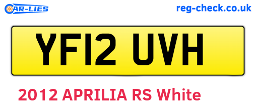 YF12UVH are the vehicle registration plates.