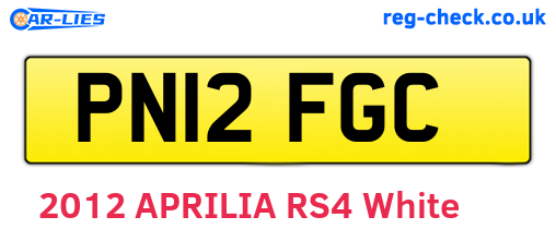 PN12FGC are the vehicle registration plates.