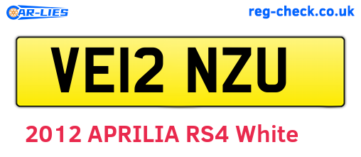 VE12NZU are the vehicle registration plates.