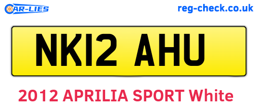 NK12AHU are the vehicle registration plates.