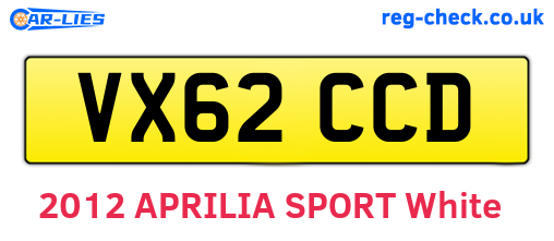 VX62CCD are the vehicle registration plates.