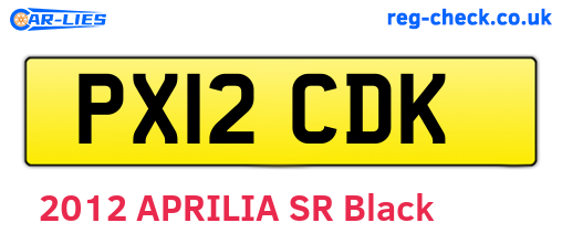 PX12CDK are the vehicle registration plates.