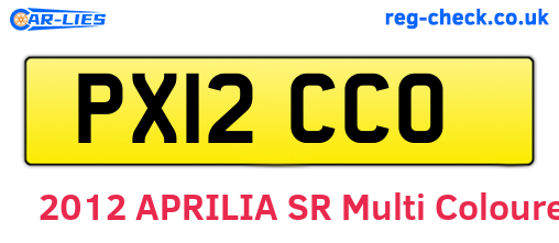 PX12CCO are the vehicle registration plates.