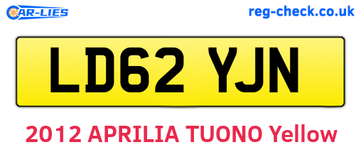 LD62YJN are the vehicle registration plates.