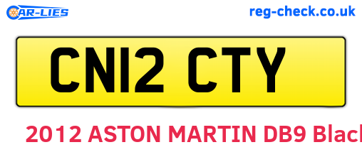 CN12CTY are the vehicle registration plates.