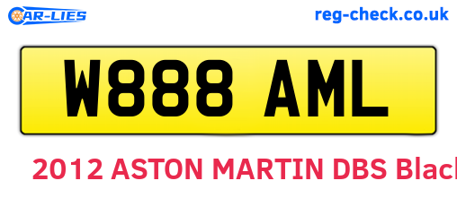 W888AML are the vehicle registration plates.