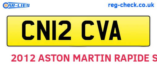 CN12CVA are the vehicle registration plates.