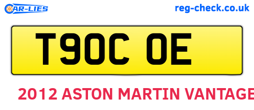 T90COE are the vehicle registration plates.