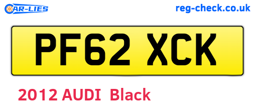 PF62XCK are the vehicle registration plates.
