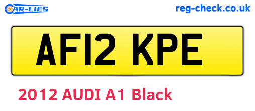 AF12KPE are the vehicle registration plates.