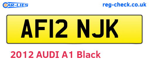 AF12NJK are the vehicle registration plates.