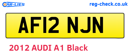 AF12NJN are the vehicle registration plates.