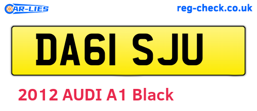 DA61SJU are the vehicle registration plates.