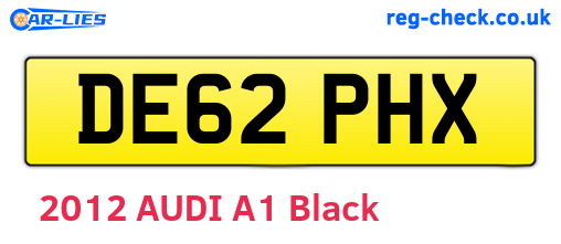 DE62PHX are the vehicle registration plates.