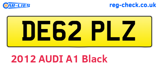 DE62PLZ are the vehicle registration plates.