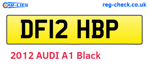 DF12HBP are the vehicle registration plates.