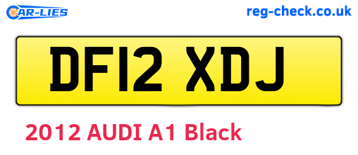 DF12XDJ are the vehicle registration plates.