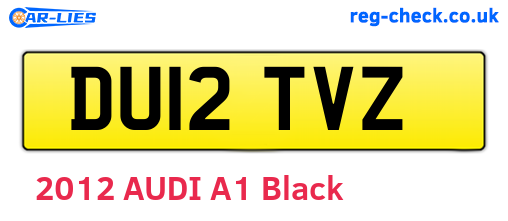 DU12TVZ are the vehicle registration plates.