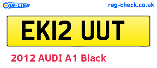 EK12UUT are the vehicle registration plates.