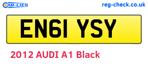 EN61YSY are the vehicle registration plates.