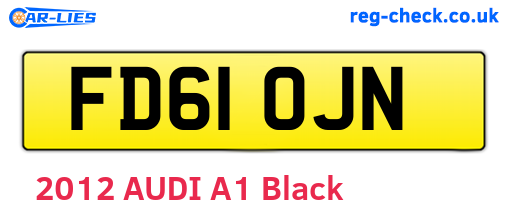 FD61OJN are the vehicle registration plates.