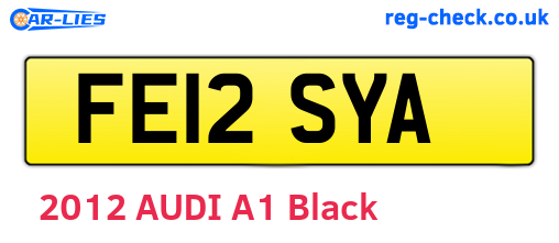 FE12SYA are the vehicle registration plates.