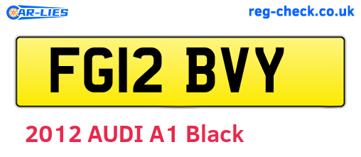 FG12BVY are the vehicle registration plates.