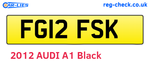 FG12FSK are the vehicle registration plates.