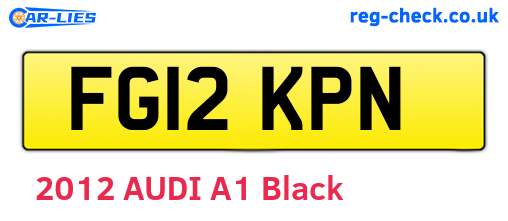 FG12KPN are the vehicle registration plates.