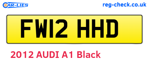 FW12HHD are the vehicle registration plates.