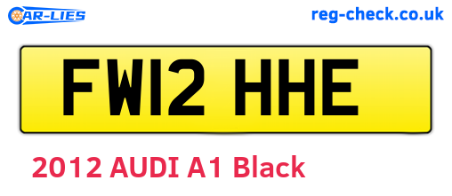 FW12HHE are the vehicle registration plates.