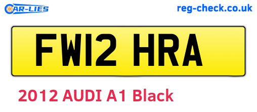 FW12HRA are the vehicle registration plates.