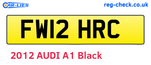 FW12HRC are the vehicle registration plates.