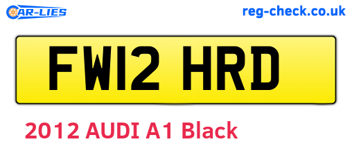 FW12HRD are the vehicle registration plates.