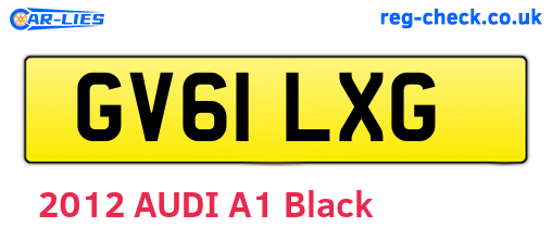 GV61LXG are the vehicle registration plates.