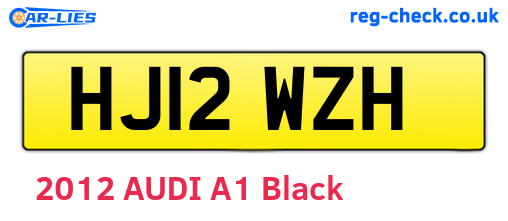HJ12WZH are the vehicle registration plates.