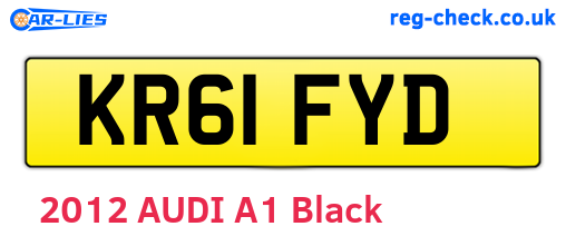 KR61FYD are the vehicle registration plates.