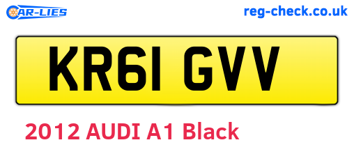 KR61GVV are the vehicle registration plates.