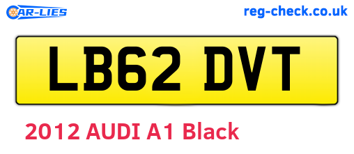 LB62DVT are the vehicle registration plates.