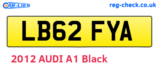 LB62FYA are the vehicle registration plates.