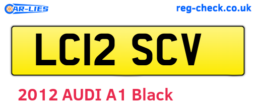 LC12SCV are the vehicle registration plates.