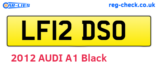 LF12DSO are the vehicle registration plates.