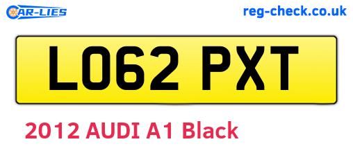 LO62PXT are the vehicle registration plates.