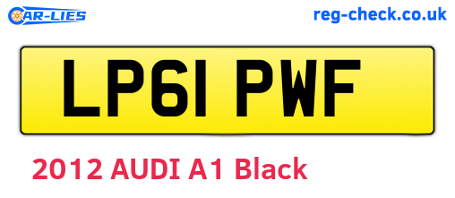 LP61PWF are the vehicle registration plates.