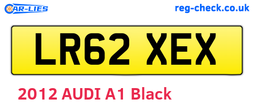 LR62XEX are the vehicle registration plates.