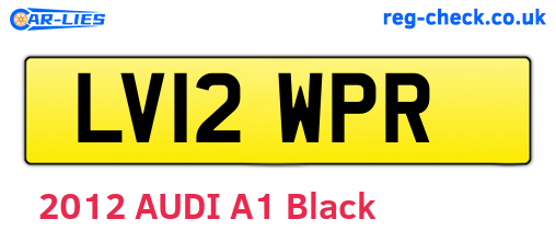 LV12WPR are the vehicle registration plates.