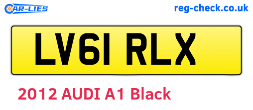 LV61RLX are the vehicle registration plates.
