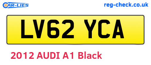 LV62YCA are the vehicle registration plates.