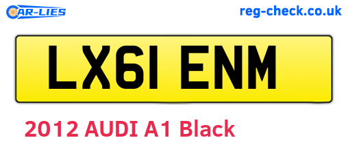 LX61ENM are the vehicle registration plates.